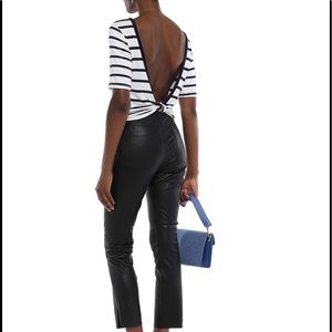 ✨3X1 NYC Open-Back Knotted Striped Knit Top